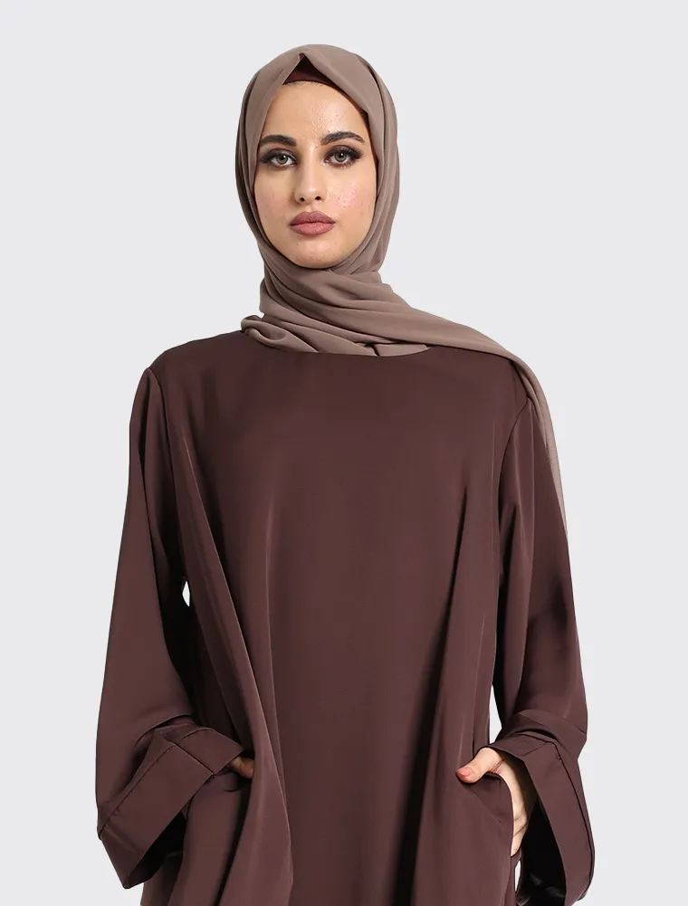 Chocolate Plain Abaya